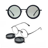 Gafas de Sol de Clip Regulables con Atenuación ND UV400 Polarizadas Filtro Inteligente ND Lentes Fotocromáticos Montura de Metal y Material TAC