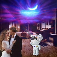 Projecteur d'étoiles LED Astronaute Galaxie Plastique IP65 Lumière Nocturne Ciel Étoilé Intégré Haut-parleur Décoration de Chambre à Coucher Maison Enfant Noël