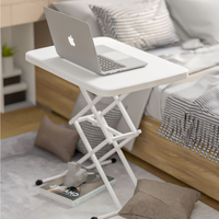 Bureau d'ordinateur pliable de haute qualité et réglable, bjflamingo Portable en plastique pour la maison