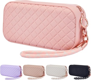 Sac cosmétique portable en silicone pour femme, pour voyage, imperméable avec fermeture à glissière - Product Image 6