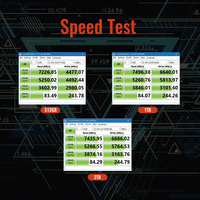 قرص صلب KingSpec XG7000 SSD M.2 NVMe Pcie4.0 GEN4 2280 عالي الجودة بسرعة 7400 ميجابايت/ثانية، سعات 512 جيجابايت و1 تيرابايت و2 تيرابايت و4 تيرابايت، تقنية 3D NAND TLC