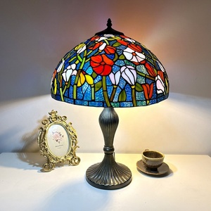 Lámpara de Mesa LED Tulipán con Cúpula de Vidrio Estilo Mediterráneo, Flexible, Ecológica, de Longhuijing, 16 Pulgadas, AC E26, para Lectura Junto a la Cama - Product Image 5