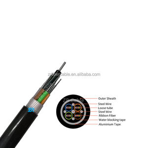 Câble à fibres optiques blindé en ruban GYDTS 48 72 96 <span class=keywords><strong>144</strong></span> 192 288 360 576 cœurs <span class=keywords><strong>Fo</strong></span> Hilo F GYDTA pour installation souterraine directe, aérienne et extérieure - Product Image 3