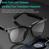 Gafas de audio inteligentes Pro con 2 lentes intercambiables, gafas de traducción de conversación en tiempo Real de alta precisión para viajes, 1 unidad, 2 unidades