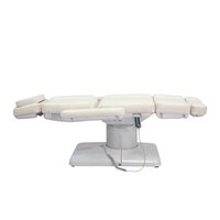 Nouveau design de mobilier de salon de beauté, table de massage blanche, lit moderne de luxe à 3 moteurs, lit médical pour clinique, lit de spa cosmétique pour le visage