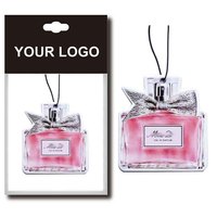Réplique de flacon de parfum de luxe en papier, désodorisant de voiture, inserts de parfum personnalisés, pendentifs, décorations d'aromathérapie pour voiture, sur commande