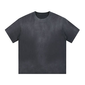 <span class=keywords><strong>T</strong></span>-<span class=keywords><strong>shirt</strong></span> vintage personnalisé délavé à l'acide pour hommes 300 Gsm poids lourd 100% coton Style solide Design décontracté DTG impression vierge - Product Image 1