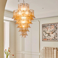 Lustre vintage français, éclairage de luxe pour salon, grand design moderne, paon, Murano, lampe suspendue pour chambre à coucher et salle à manger