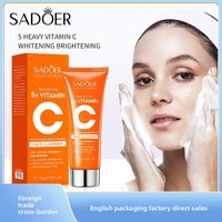 Krim Pembersih Wajah OEM Whitening Mineral Deeply Cleansing Pores Refreshing VC Hyaluronic Acid Amino Acid