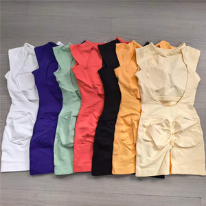 NCLAGEN Tuta intera da donna senza cuciture, senza maniche, con schiena scoperta, aderente, per allenamento, yoga, effetto push-up sui glutei - Product Image 6