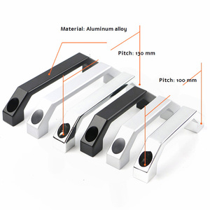 Tay nắm tủ công nghiệp LS520, bảng điều khiển, hợp kim kẽm, nhựa đen, hợp kim nhôm, tay nắm cửa - Product Image 5