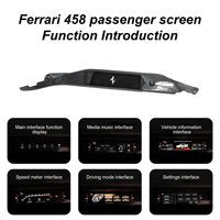 Pantalla de Visualización para el Piloto del F458 F488, Carcasa de Fibra de Carbono, Tablero Digital, Kilometraje en KM/H, LHD/RHD, Compatible con Ferrari F458