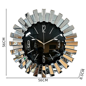 Orologio <span class=keywords><strong>da</strong></span> <span class=keywords><strong>Parete</strong></span> Moderno di Lusso Europeo in Vetro e Metallo, Decorazione Murale Personalizzata per Interni, Fornitura Diretta dalla Fabbrica - Product Image 6