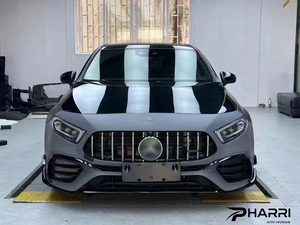 Kit carrosserie PHARRI 2019-2024 pour <span class=keywords><strong>Mercedes</strong></span> <span class=keywords><strong>Benz</strong></span> <span class=keywords><strong>Classe</strong></span> <span class=keywords><strong>A</strong></span> W177 <span class=keywords><strong>Berline</strong></span> Large, mise à niveau A45S <span class=keywords><strong>AMG</strong></span> avec calandre et capot - Product Image 3