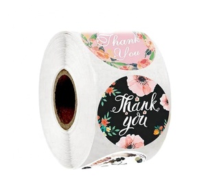 Phong Cách Bùng Nổ Tự Dính Hoa Tùy Chỉnh In Ấn Nhãn Cảm Ơn Bạn Sticker Kinh Doanh Nhỏ - Product Image 1