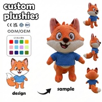 Peluche personnalisée : Mini-figurine renard souriant sur le thème de la forêt, jouet Masterbetioun, porte-clés en peluche sur mesure