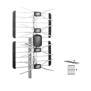 Nhiệm vụ nặng nề theo từng giai đoạn mảng ngoài trời TV UHF Antenna với f-loại <span class=keywords><strong>Balun</strong></span> LTE thấp vượt qua bộ lọc ngang/dọc gắn tùy chọn - Product Image 1