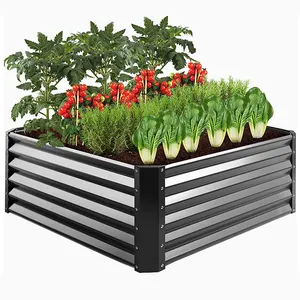 プランターボックス卸売上げ垂直鋼野菜金属亜鉛メッキ鋼ガーデンベッドスーパー9月新デザイン新機能