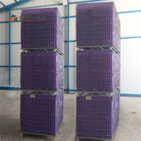 Cage à palettes en treillis métallique soudé, pliable, en acier galvanisé, sur mesure