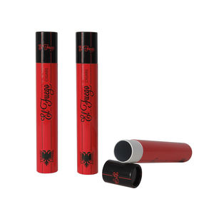 High Quality Round Red Single <b>Cigar</b> Travel <b>Humidor</b> Luxury Paper Carrying Case with Tube Design Wholesale <b>Cigar</b> Box Holder - Product Image 3
