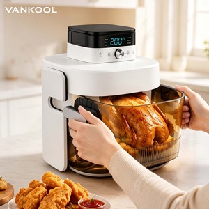 Friteuse à air numérique avec grille en verre 6,8 QT, bol visible, sans huile, four à air chaud, OEM ODM, vente en gros - Product Image 5