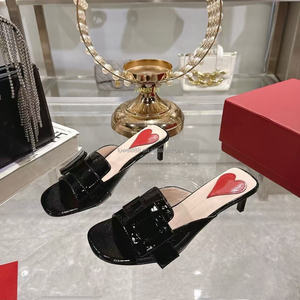 Phụ Nữ Của Thiết Kế Phong Cách Mùa Hè Bộ Sưu Tập Chất Lượng Cao Sang Trọng Mỏng Gót Dép 7Cm Cao Gót Mới Mới Mới Nhất Sexy Cao Gót - Product Image 1