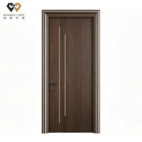 Porte creuse moderne en WPC avec finition sous vide à chaud, panneau composite intérieur pour chambre à coucher, résistant à l'humidité et aux termites en climat tropical