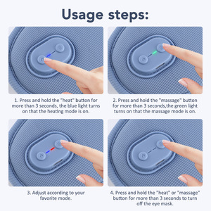 3D Shading Sleep <b>Mask</b> Hot Compress Massage for <b>Eye</b> Fatigue Relief USB Rechargeable Memory Foam Wireless Timing Control for Men - Product Image 3