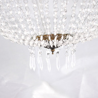 Événement de fête de mariage décoration fleur cadre grand acrylique lustre xmas party anniversaire lustre