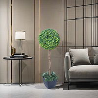 Haute qualité maison jardin décor buis boule topiaire arbre à feuilles persistantes plantes artificielles herbe boule arbre bonsaï