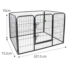 Corralito grande y resistente para perros, 4 paneles, negro, alto, valla para mascotas, perrera para ejercicio, Corralito, perrera, jaula grande para entrenamiento de perros - Product Image 2