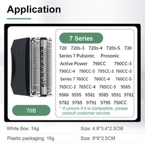 Tête de <span class=keywords><strong>rasoir</strong></span> électrique de remplacement compatible avec <span class=keywords><strong>Braun</strong></span> <span class=keywords><strong>7</strong></span> Series 70B 70S Mesh Blade 720 720s-3 720s-4 720s-5 730 790CC - Product Image 4