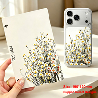FONLYU Özelleştirilmiş Çiçek Baskılı Telefon Dekorasyonu Arka Kaplama Etiketi 190*120mm Arka Film Kesim Malzemesi Plotter Makinesi için