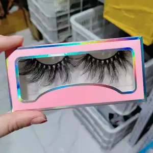 Eye Lashesh Set Handgemaakte 3d Real Mink Lash Producten Aanpassen Logo Siberische Make-Up Valse Wimper Set Lashess Lase Met Dozen