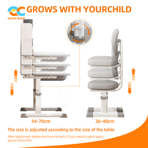 Escritorio y Silla para Niños de Grado Comercial, Escritorio y Silla de Estudio para Sala de Estar, Fácil de Ordenar, Silla Infantil Ajustable - Product Image 6