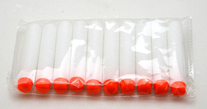 AMOSTING 100 PCS Fléchettes de recharge en mousse pour N Strike <span class=keywords><strong>Elite</strong></span> 2.0 Series, Pack de balles phosphorescentes compatibles avec tous les blasters <span class=keywords><strong>Elite</strong></span>, Blanc - Product Image 5
