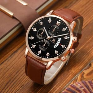 5pcs/set Women's Alloy Digital <b>Watch</b> Set 3BAR Water Resistance Cool Three-eye Quartz Design + XSVO Dial Beaded Weave Bracelet - Product Image 3