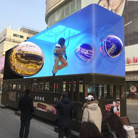 Panneau d'affichage numérique personnalisé publicité 3D intérieur flexible extérieur panneau mural vidéo écran d'affichage LED Pantalla