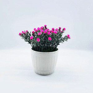 Plante artificielle en pot de type Souffle de Bébé, fleurs violettes en plastique, petite décoration d'intérieur - Product Image 2