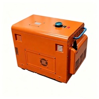 Générateur diesel silencieux, 5/8/9 KVA, portable, ATS AVR 110V/220V/440V 50/60Hz monophasé/triphasé, alimentation de secours d'urgence pour la maison et l'extérieur