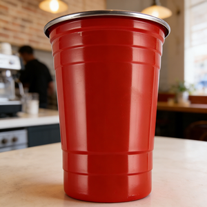 Gobelets jetables de haute qualité de 16 oz (473 ml) avec logo personnalisé pour la bière, gobelets en acier inoxydable personnalisés de 500 ml pour les fêtes, ensemble de gobelets pour la famille - Product Image 1
