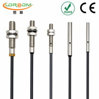 Capteur de proximité inductif miniature LORDDOM M4 M5 M6 0,8 mm 1 mm NPN PNP NO NC 3 fils 10-30 VCC IP67 nickelé