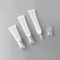 Petit Tube10ml 15ml 20ml Tube de crème cosmétique pour les yeux avec bouchon compte-gouttes en plastique blanc orange vert à presser