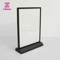 Caja de luz de escritorio A4 de tamaño de menú recargable de fábrica, marco de póster de menú de doble cara, caja de luz Led delgada para letrero de restaurantes