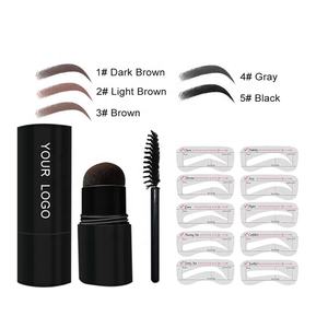 Kit de pochoirs pour sourcils, maquillage végétalien, pommade, teinte noire, façonnage en une étape - Product Image 3