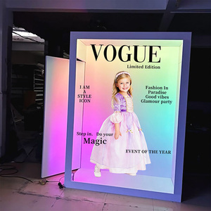Boîte <span class=keywords><strong>photo</strong></span> pliable <span class=keywords><strong>de</strong></span> haute qualité pour événements, en plastique métallisé, portable, pour fêtes - Product Image 5