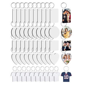 50pcs/lot Multi-shaped MDF Sublimation Blanks Keychains for Home Decoration Christmas Gifts