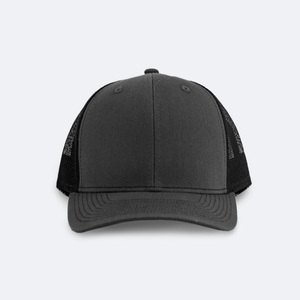 Bordado Logo Golf Hat Curved Brim 6-Panel Mesh Trucker Hats Snapback Charcoal Grey Trucker Caps - Product Image 2