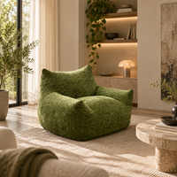 Grands fauteuils poufs avec ottoman, grand fauteuil pouf pour adultes, canapé en mousse à mémoire de forme, fauteuil sans structure, canapé pour la maison, pour le salon