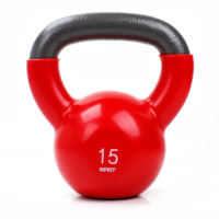 Kettlebell en vinyle pour entraînement de force et musculation, équipement de gym à poids libre, avec logo personnalisé